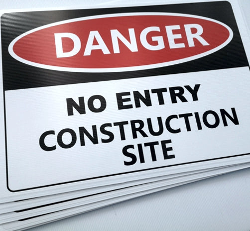 Corflute-DANGER_No Entry Construction Site