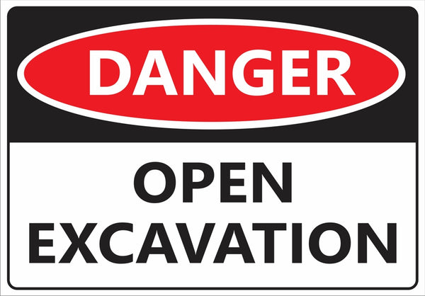 Corflute-DANGER Open Excavation