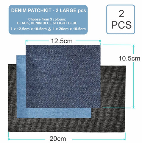 DIY Denim PatchKit Iron-on for Large Repairs