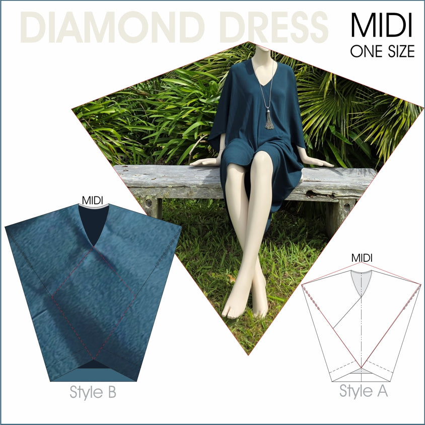 Diamond Dress-MIDI Pattern PDF