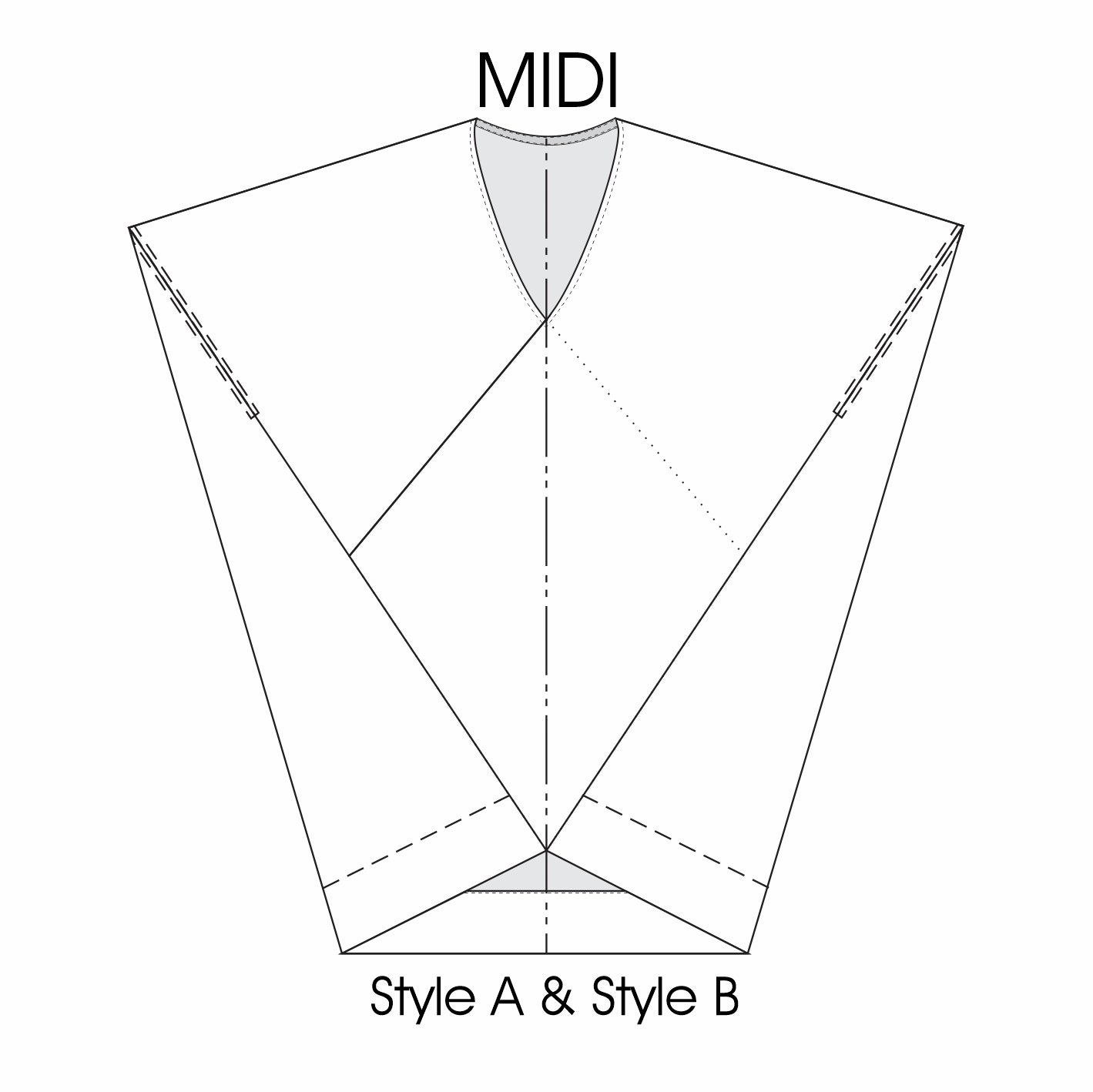 a line midi dress pattern Diamond Dress-MIDI Pattern PDF – Wasteless-Kiwi