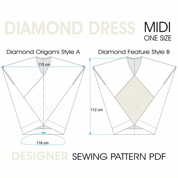 Diamond Dress-MIDI Pattern PDF