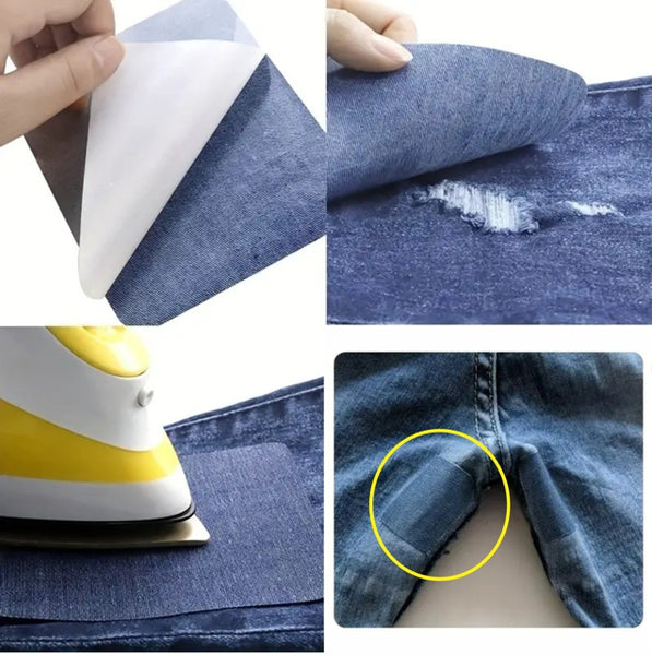 DIY Denim PatchKit Iron-on for Large Repairs