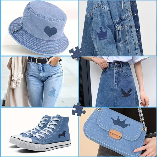 DIY Denim PatchKit Iron-on for Large Repairs