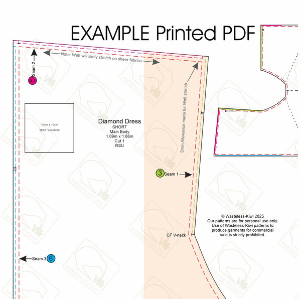 Diamond Dress Pattern PDF