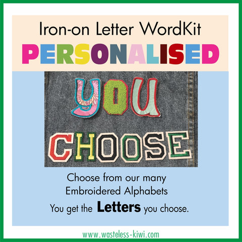 DIY Iron-on Letter WordKit Combo